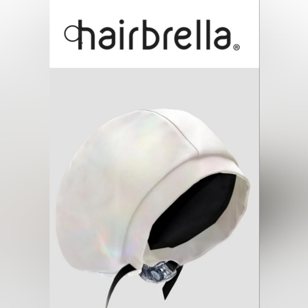 Hairbrella Satin Lined Swim Cap- White